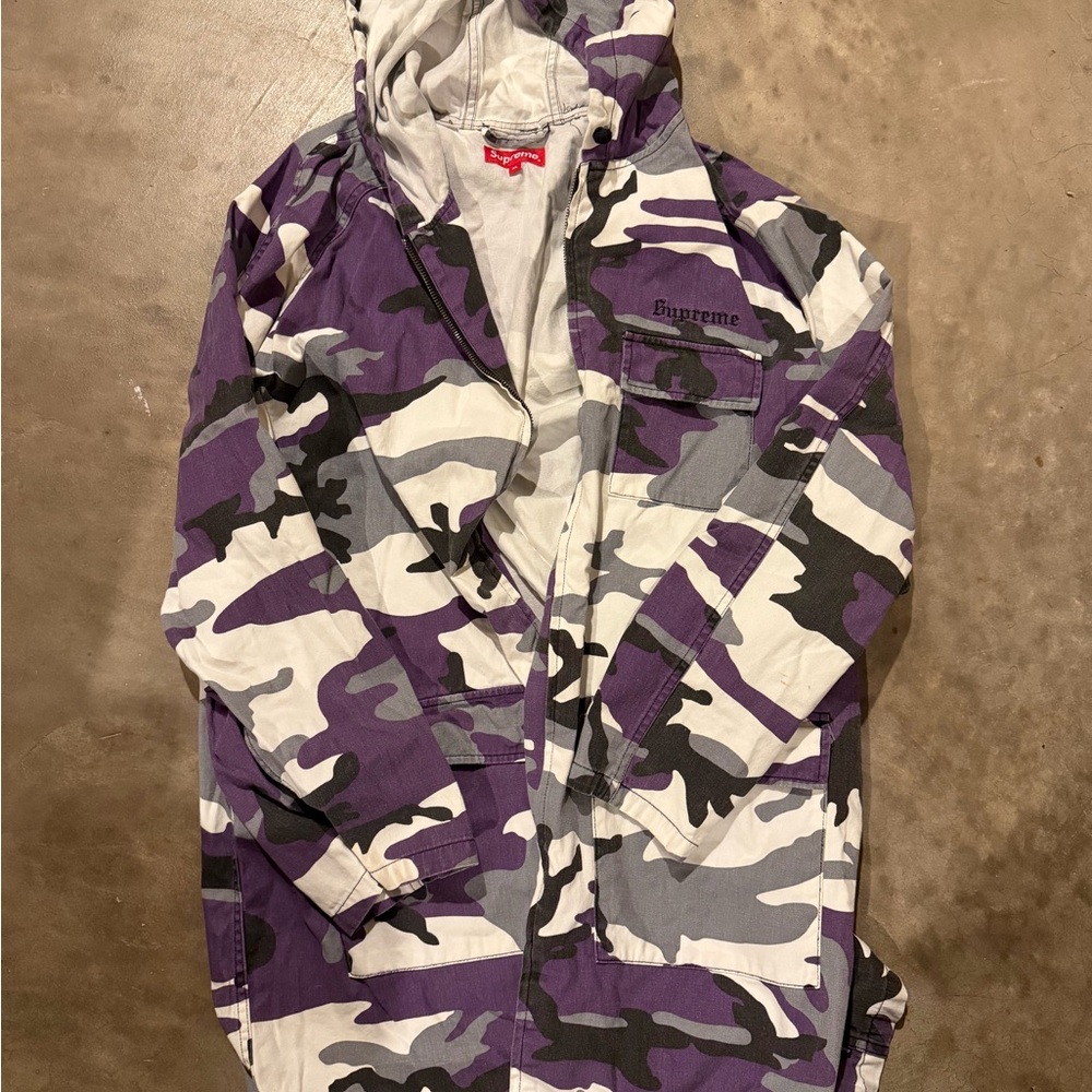 Supreme F/W16 Purple Camo Parka Jacket